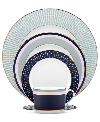 Kate Spade Mercer Drive 5-piece Platinum-accented Bone China Place Setting In No Color