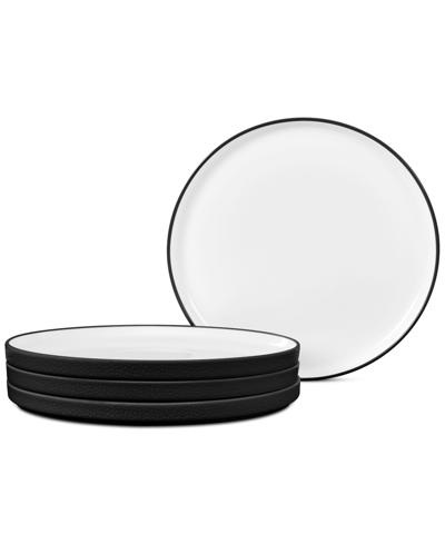Noritake Colortex Stone Stax Dinner Plates, Set Of 4 In Black