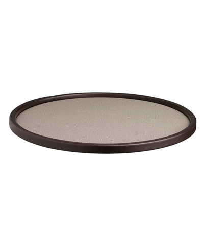 Shop Kraftware Cosmopolitan 14" Round Chocolate Sidewall Serving Tray In Latte