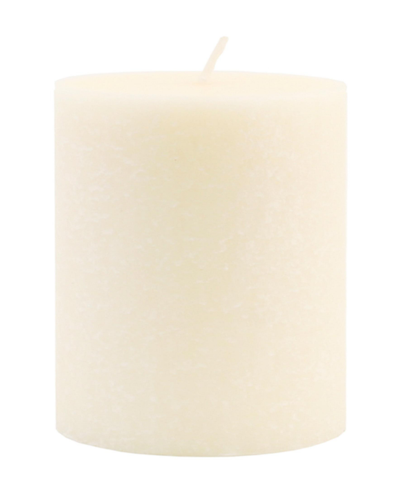 Root Candles Timberline Pillar Candle, 4" X 4" In Ivory