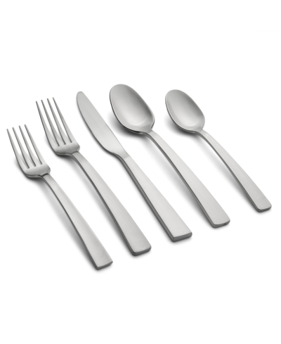 Shop Cambridge Silversmiths Rhyme Mirror With Satin Handles Flatware Set, 20 Piece In Silver-tone