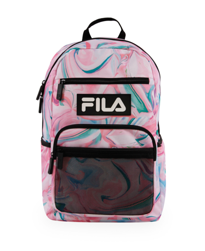 Shop Fila Vermont 2 Backpack In Pink Marble