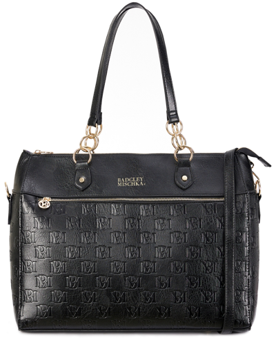 Badgley Mischka Madalyn Women's Travel Tote Weekender Bag In Black