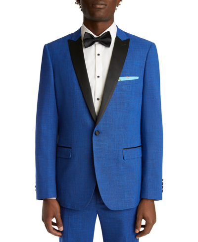 Shop Paisley & Gray Men's Slim-fit Tuxedo Jacket In Sapphire Blue