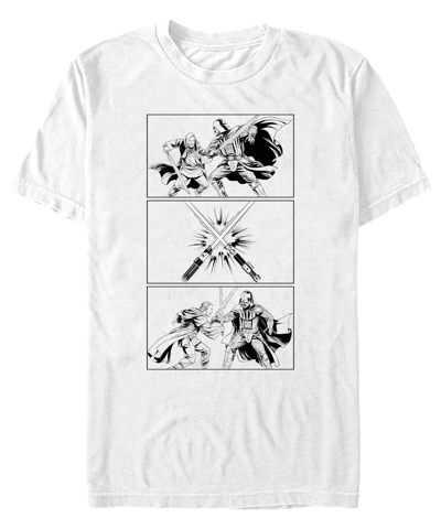 Shop Fifth Sun Men's Star Wars Obi Wan Kenobi Three Stack T-shirt In White