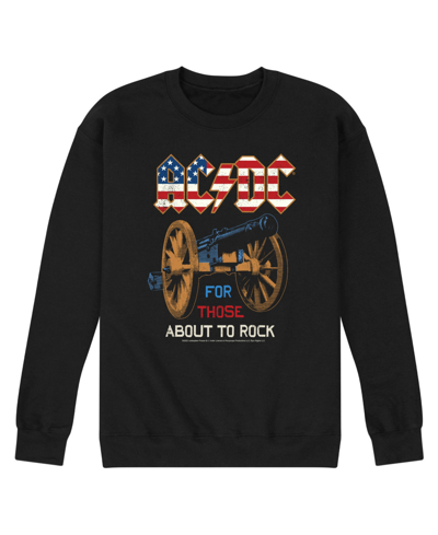Shop Airwaves Men's Acdc About To Rock Fleece T-shirt In Black