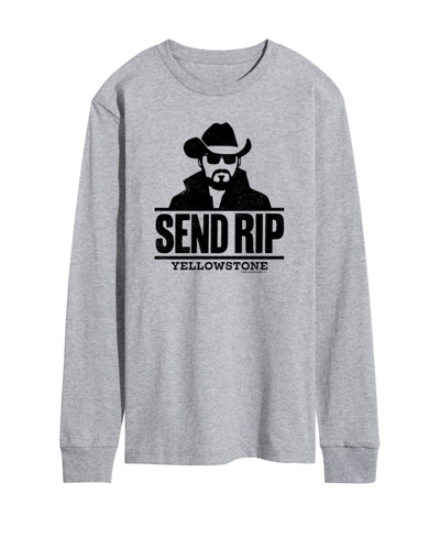 Shop Airwaves Men's Yellowstone Send Rip Long Sleeve T-shirt In Gray