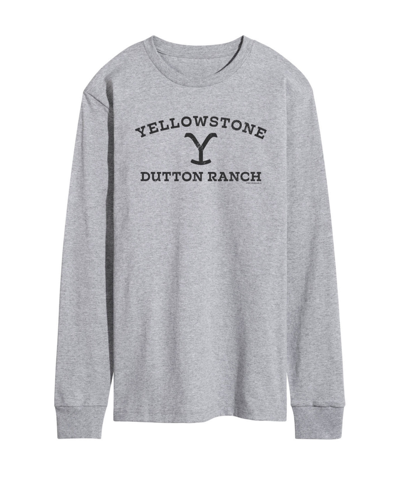 Shop Airwaves Men's Yellowstone Long Sleeve T-shirt In Gray