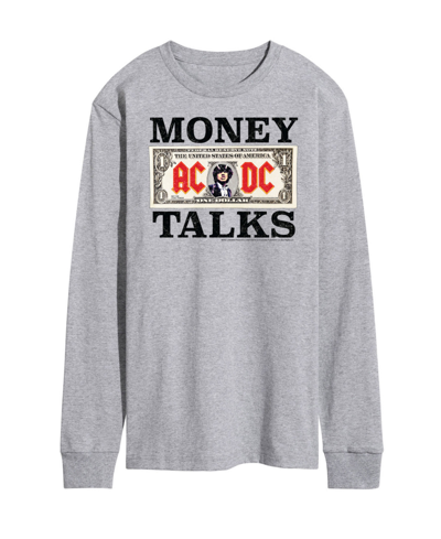 Airwaves Men's Acdc Money Talks Long Sleeve T-shirt In Gray
