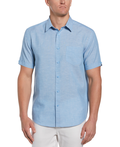 Shop Cubavera Men's Tanner Travel Shirt In Azure Blue