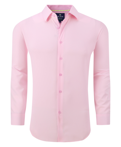 Shop Tom Baine Men's Slim Fit Performance Solid Button Down Shirt In Pink