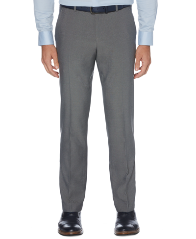 Shop Perry Ellis Portfolio Men's Modern-fit Performance Stretch Subtle Pattern Dress Pants In Alloy Heather