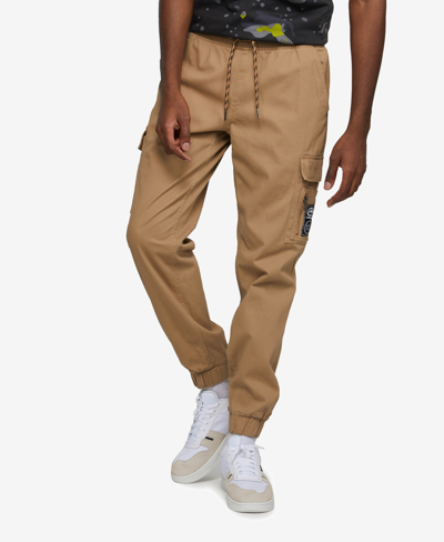 Shop Ecko Unltd Men's Double Down Cargo Jogger Pants In Beige