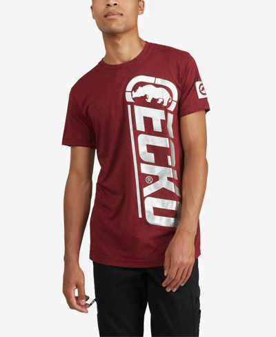 Shop Ecko Unltd Men's Highlight Center Marled T-shirt In Red