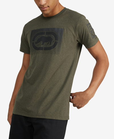 Shop Ecko Unltd Men's Wave Right Marled T-shirt In Green