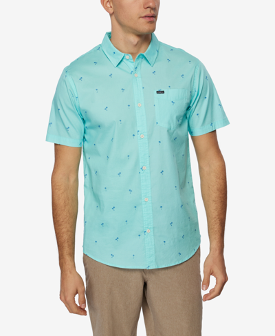 Shop O'neill Men's Tame Short Sleeves Shirt In Turquoise