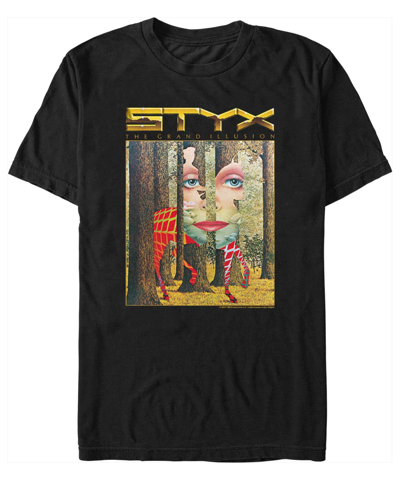 Shop Fifth Sun Men's Styx The Grand Illusion Short Sleeve T-shirt In Black