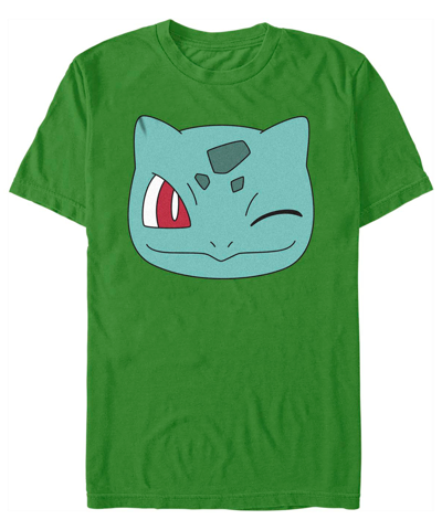 Shop Fifth Sun Men's Pokemon Bulbasaur Face Short Sleeve T-shirt In Kelly