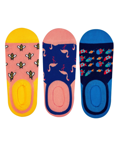 Shop Love Sock Company Men's Novelty No-show Socks, Pack Of 3 In Multi Color