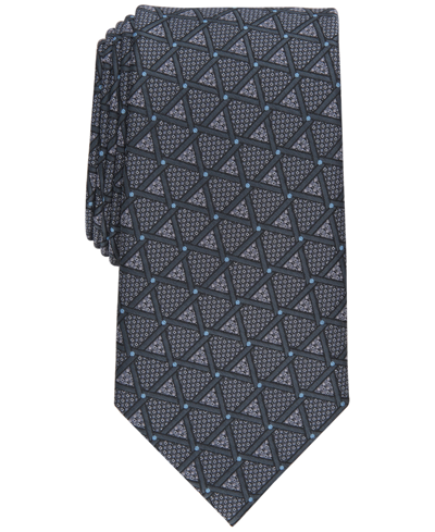 Shop Perry Ellis Men's Tolbert Geometric-print Tie In Black