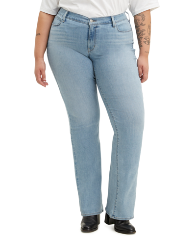 Shop Levi's Trendy Plus Size Classic Bootcut Jeans In Slate Oahu