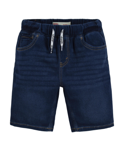 Shop Levi's Little Boys Pull-on Skinny Fit Dobby Shorts In Prime Time