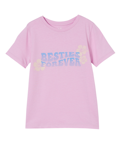 Shop Cotton On Toddler Girls Penelope T-shirt In Pale Violet/besties Forever