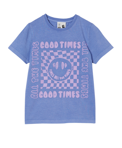 Shop Cotton On Toddler Girls Stevie Embellished T-shirt In Violet Surf/good Times
