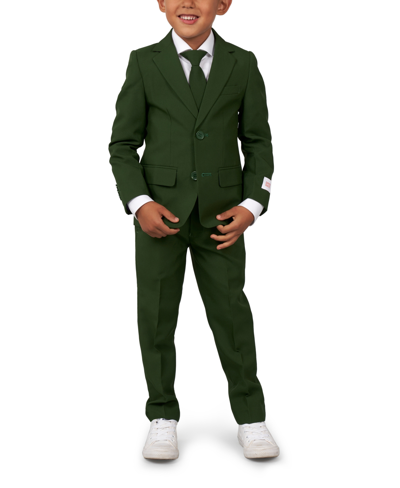 Shop Opposuits Toddler And Little Boys Glorious Solid Color Suit, 3-piece Set In Green