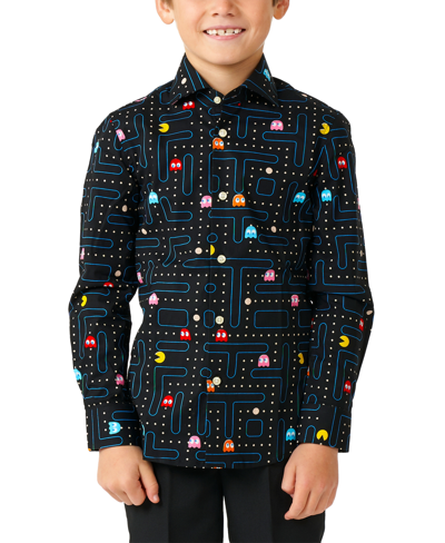 Shop Opposuits Toddler And Little Boys Pac-man Licensed Shirt In Black