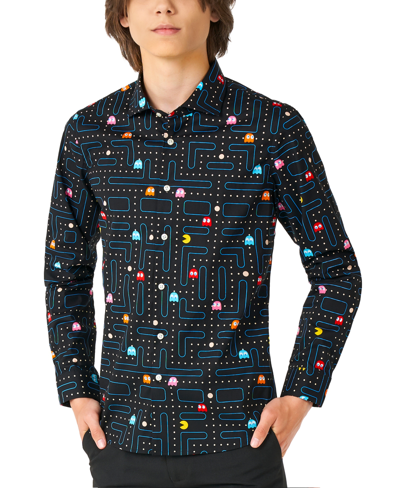 Shop Opposuits Big Boys Pac-man Licensed Shirt In Black