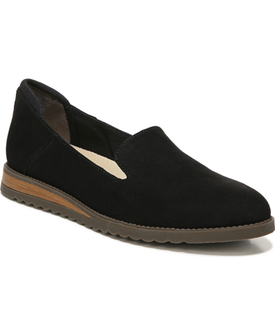 Shop Dr. Scholl's Women's Jetset Loafers In Black Microfiber