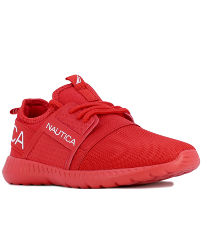 Shop Nautica Little Boys Kappil 4 Sneakers In Red Mono