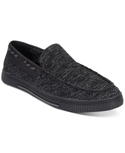 Shop Kenneth Cole Reaction Men's Trace Knit Slip-on Shoes In Black
