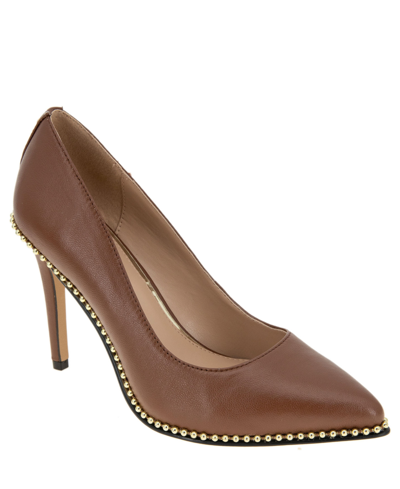 Shop Bcbgeneration Women's Holli Chain Pump In Cocoa Leather