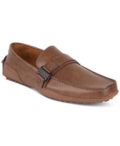 Shop Unlisted Kenneth Cole  Men's Wister Belt Slip On Driving Loafers In Cognac