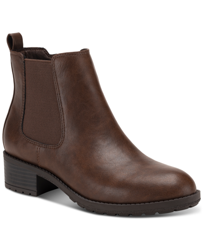 Shop Style & Co Women's Gladyy Booties, Created For Macy's In Chocolate