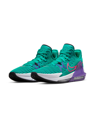 Shop Nike Men's Lebron Witness Vi Basketball Sneakers From Finish Line In Clear Emerald/wild Berry