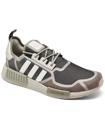 Shop Adidas Originals Men's Nmd R1 Casual Sneakers From Finish Line In Bliss/cream White