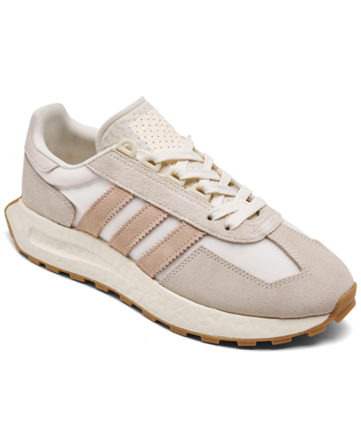 Shop Adidas Originals Women's Retropy E5 Casual Sneakers From Finish Line In Off White