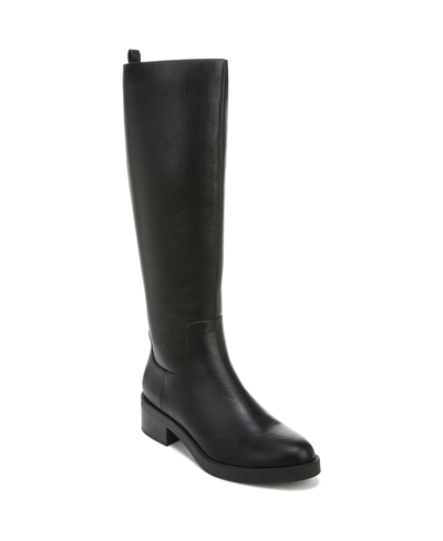 Shop Lifestride Blythe Wide Calf High Shaft Boots Women's Shoes In Black Faux Leather