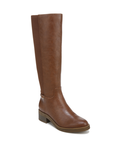 Shop Lifestride Bristol Knee High Boots In Walnut Brown Faux Leather