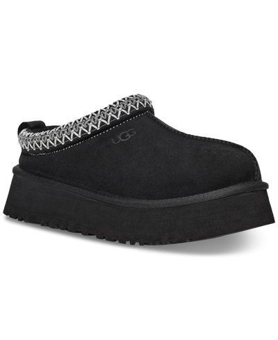 Shop Ugg Women's Tazz Slip-on Slippers In Black Suede
