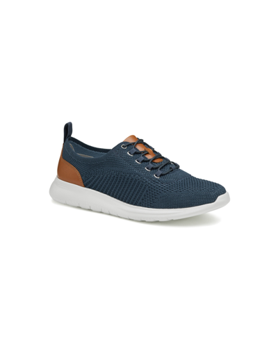 Shop Johnston & Murphy Big Boys Amherst Knit Sneakers In Navy