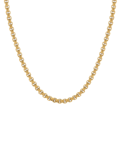 Shop Eve's Jewelry Men's Gold-tone Plate Box Chain Necklace In Gold-tone - Stainless Steel