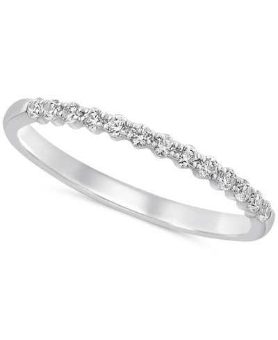 Shop Macy's Diamond Band (1/4 Ct. T.w.) In 14k White Or Yellow Gold In White Gold