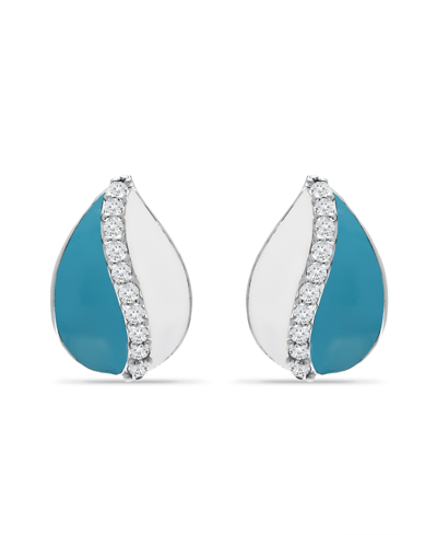 Giani Bernini Cubic Teardrop Huggie Hoop Earrings, Sterling Silver Or 18k Gold Over Silver In Sterling Silver