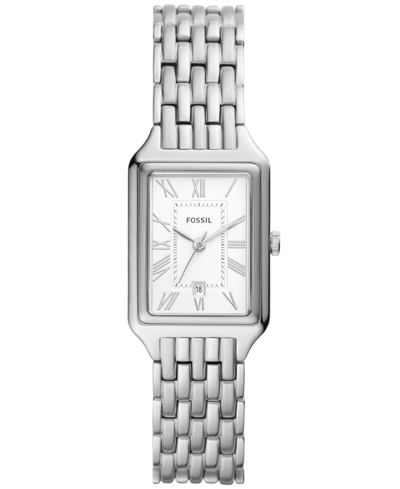 Fossil Women's Raquel Silver-tone Stainless Steel Bracelet Watch, 23mm In Silver-tone