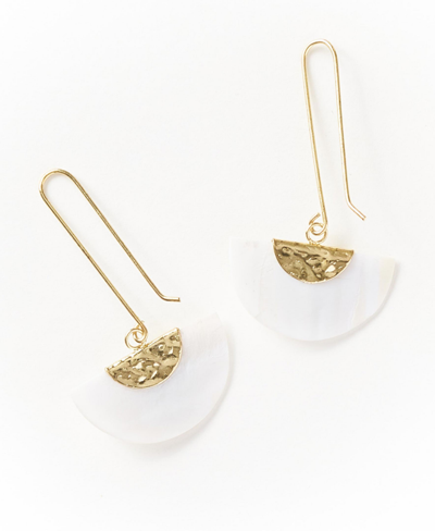 Shop Matr Boomie Sindhuja Mother Of Pearl Earrings In White