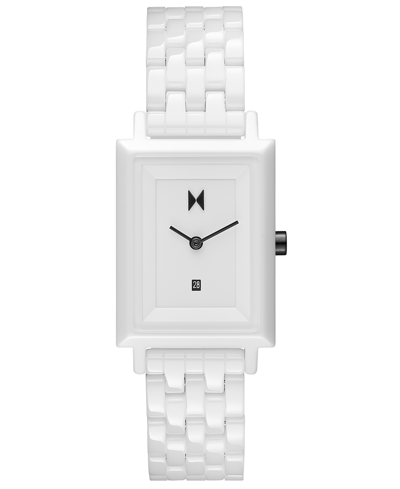 Shop Mvmt Women's Signature Square White Ceramic Bracelet Watch 26mm